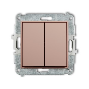 Karlik ICON Mechanizm łącznika zwiernego, świecznikowego (dwa klawisze bez piktogramów, osobne zasilanie) 62IWP-44.2