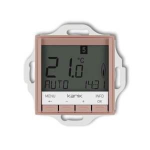Karlik ICON Mechanizm uniwersalnego elektronicznego tygodniowego regulatora temperatury (podświetlenie niebieskie) 62IRT-3.2