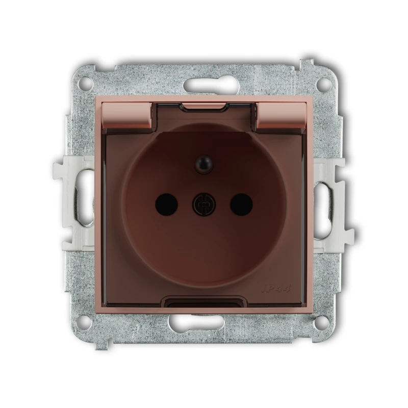 Karlik ICON Mechanizm gniazda bryzgoszczelnego z uziemieniem 2P+Z (klapka dymna, przesłony torów prądowych) 62IGPB-1zdp