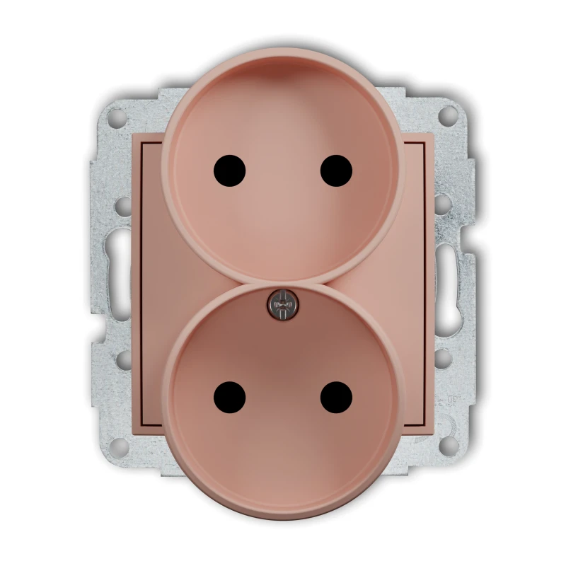 Karlik ICON Mechanizm gniazda podwójnego do ramki bez uziemienia 2x2P (przesłony torów prądowych) 62IGPR-2p