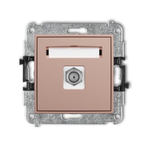 Karlik ICON Mechanizm gniazda antenowego pojedynczego typu F (SAT) niklowany 62IGF-1