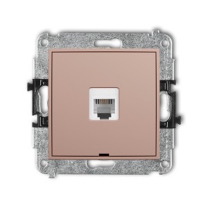Karlik ICON Mechanizm gniazda telefonicznego pojedynczego 1xRJ11, 4-stykowy, beznarzędziowe, bez pola opisowego 62IGTBO-1