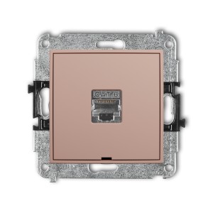Karlik ICON Mechanizm gniazda komputerowego pojedynczego 1xRJ45, kat. 5e, ekranowany, 8-stykowy, bez pola opisowego 62IGKBO-1e