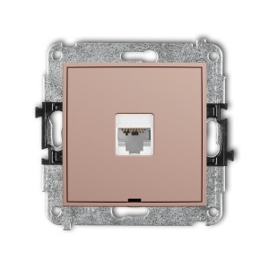 Karlik ICON Mechanizm gniazda komputerowego pojedynczego 1xRJ45, kat. 6, 8-stykowy, bez pola opisowego 62IGKBO-3