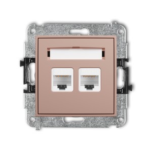 Karlik ICON Mechanizm gniazda komputerowego podwójnego 2xRJ45, kat. 5e, 8-stykowy 62IGK-2