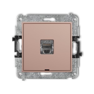 Karlik ICON Mechanizm gniazda komputerowego pojedynczego 1xRJ45, kat. 6, ekranowany, 8-stykowy, bez pola opisowego 62IGKBO-5