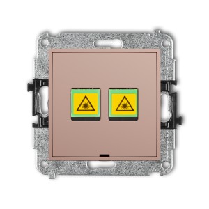 Karlik ICON Mechanizm gniazda światłowodowego/optycznego podwójnego, bez pola opisowego 62IGOPBO-2