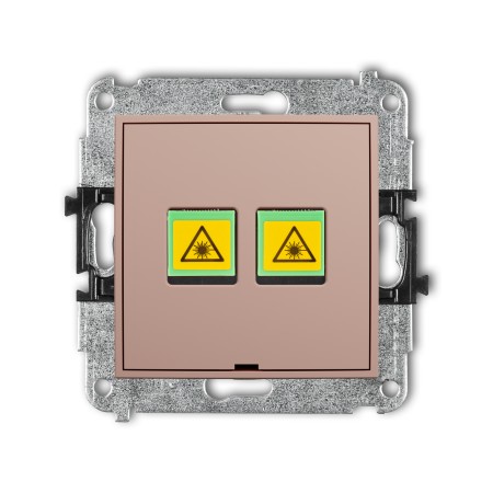 Karlik ICON Mechanizm gniazda światłowodowego/optycznego podwójnego, bez pola opisowego 62IGOPBO-2