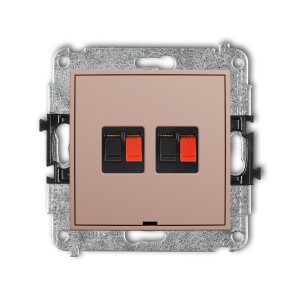 Karlik ICON Mechanizm gniazda głośnikowego podwójnego, bez pola opisowego 62IGGBO-2