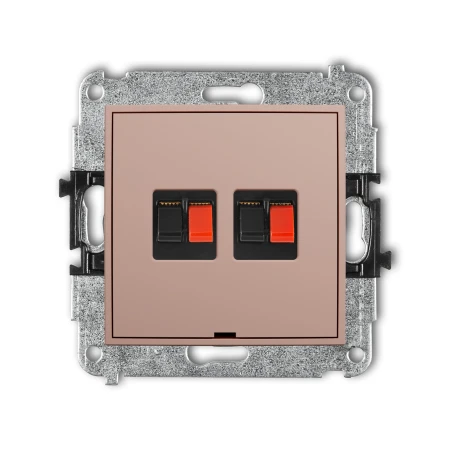 Karlik ICON Mechanizm gniazda głośnikowego podwójnego, bez pola opisowego 62IGGBO-2