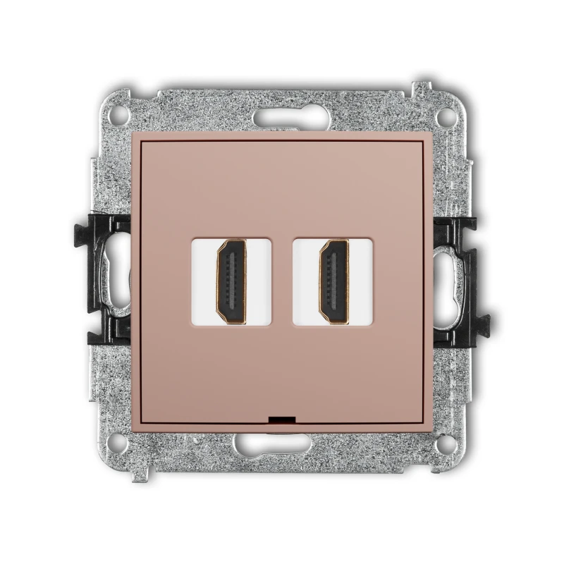 Karlik ICON Mechanizm gniazda podwójnego HDMI 2.0, 4K, bez pola opisowego 62IHDMIBO-4