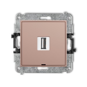 Karlik ICON Mechanizm gniazda pojedynczego USB A-A 2.0, bez pola opisowego 62IGUSBBO-1