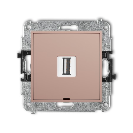 Karlik ICON Mechanizm gniazda pojedynczego USB A-A 2.0, bez pola opisowego 62IGUSBBO-1