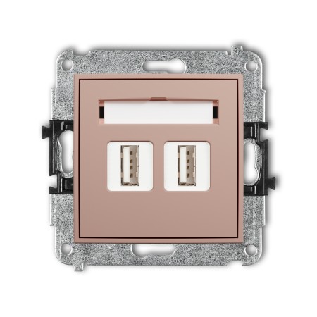 Karlik ICON Mechanizm gniazda podwójnego 2xUSB A-A 2.0 62IGUSB-2