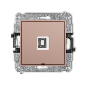 Karlik ICON Mechanizm gniazda pojedynczego USB A-B 2.0, bez pola opisowego 62IGUSBBO-3