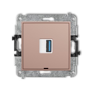 Karlik ICON Mechanizm gniazda pojedynczego USB A-A 3.0, bez pola opisowego 62IGUSBBO-5