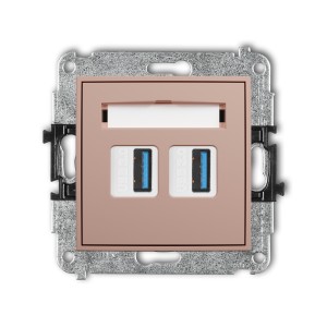Karlik ICON Mechanizm gniazda podwójnego 2xUSB A-A 3.0 62IGUSB-6