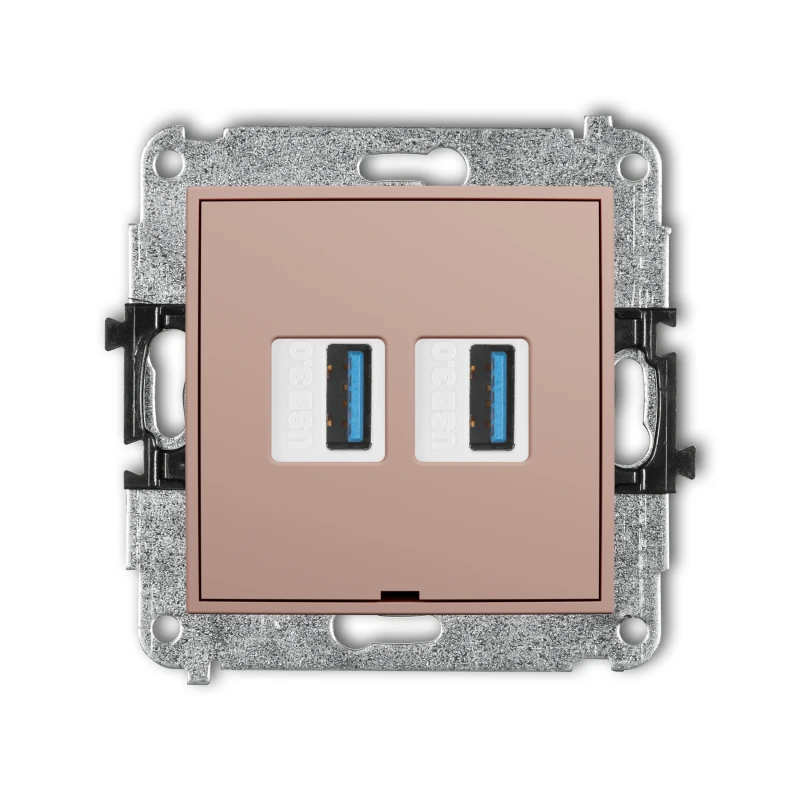 Karlik ICON Mechanizm gniazda podwójnego 2xUSB A-A 3.0, bez pola opisowego 62IGUSBBO-6