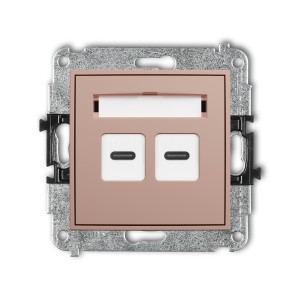 Karlik ICON Mechanizm gniazda podwójnego 2xUSB C-C 62IGUSB-8