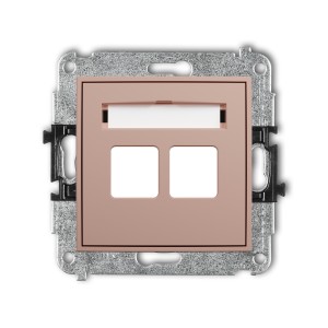 Karlik ICON Mechanizm gniazda multimedialnego podwójnego bez modułu (standard Keystone) 62IGM-2P