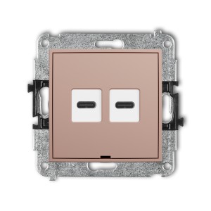 Karlik ICON Mechanizm ładowarki USB podwójnej 2xUSB C, 20W max., bez pola opisowego 62ICUSBBO-7