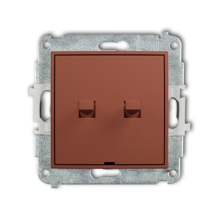 Karlik ICON Mechanizm łącznika zwiernego, dwubiegunowego w stylu amerykańskim (dwa klawisze bez piktogramów, osobne zasilanie) 63IWPUS-44.2