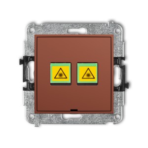 Karlik ICON Mechanizm gniazda światłowodowego/optycznego podwójnego, bez pola opisowego 63IGOPBO-2