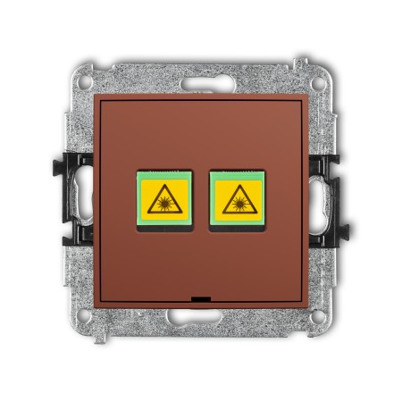 Karlik ICON Mechanizm gniazda światłowodowego/optycznego podwójnego, bez pola opisowego 63IGOPBO-2