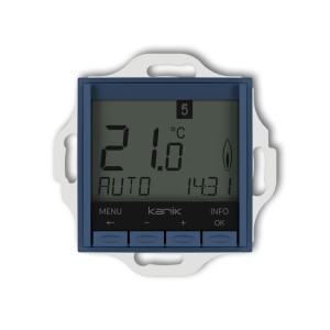 Karlik ICON Mechanizm uniwersalnego elektronicznego tygodniowego regulatora temperatury (podświetlenie niebieskie) 64IRT-3.2