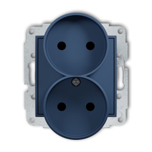 Karlik ICON Mechanizm gniazda podwójnego do ramki bez uziemienia 2x2P (przesłony torów prądowych) 64IGPR-2p
