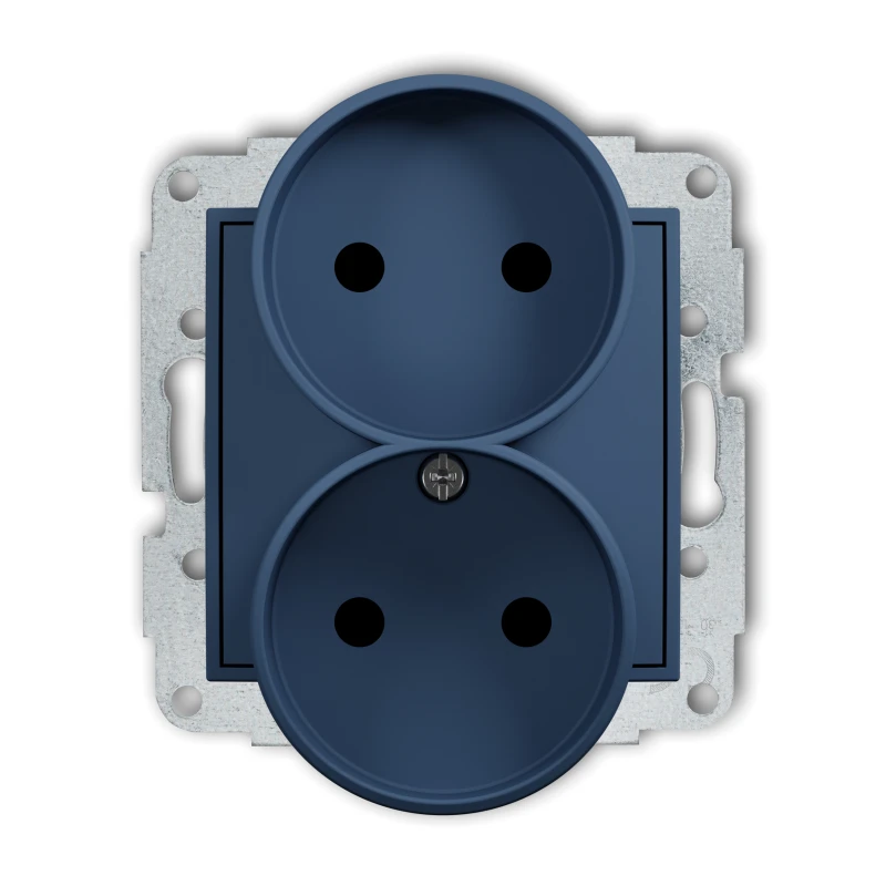 Karlik ICON Mechanizm gniazda podwójnego do ramki bez uziemienia 2x2P (przesłony torów prądowych) 64IGPR-2p