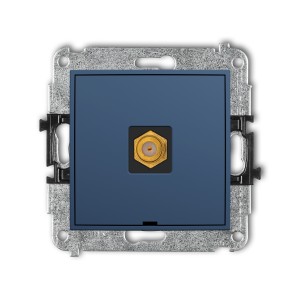 Karlik ICON Mechanizm gniazda antenowego pojedynczego typu F (SAT) pozłacany, bez pola opisowego 64IGFBO-1.1