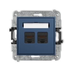 Karlik ICON Mechanizm gniazda komputerowego podwójnego 2xRJ45, kat. 5e, 8-stykowy 64IGK-2