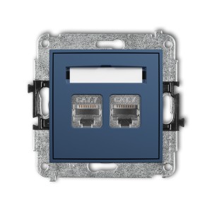 Karlik ICON Mechanizm gniazda komputerowego podwójnego 2xRJ45, kat. 7, ekranowany, 8-stykowy 64IGK-10