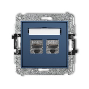 Karlik ICON Mechanizm gniazda komputerowego podwójnego 2xRJ45, kat. 8, ekranowany, 8-stykowy 64IGK-12