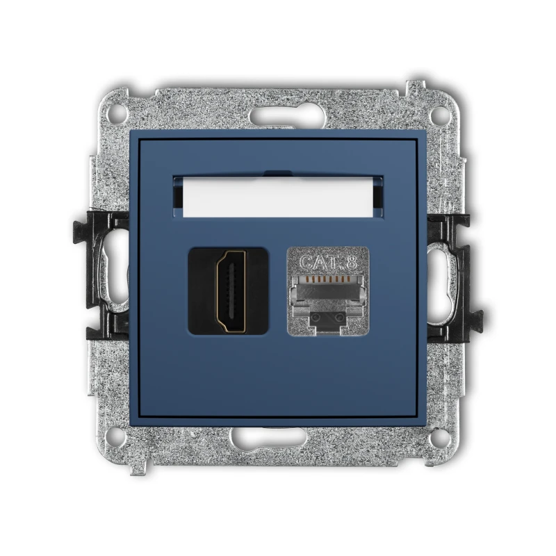 Karlik ICON Mechanizm gniazda pojedynczego HDMI 2.1, 8K + gniazda komp. poj. 1xRJ45, kat. 8, ekranowany, 8-stykowy 64IGHK-88