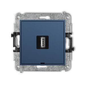Karlik ICON Mechanizm gniazda pojedynczego USB A-A 2.0, bez pola opisowego 64IGUSBBO-1