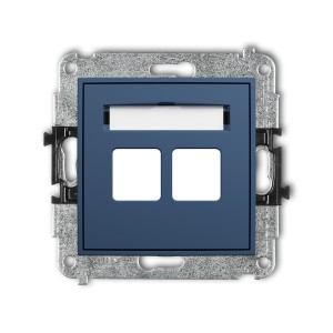 Karlik ICON Mechanizm gniazda multimedialnego podwójnego bez modułu (standard Keystone) 64IGM-2P