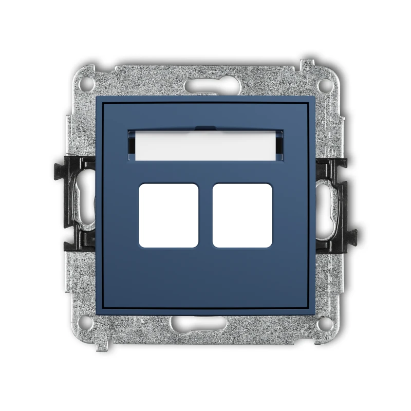 Karlik ICON Mechanizm gniazda multimedialnego podwójnego bez modułu (standard Keystone) 64IGM-2P