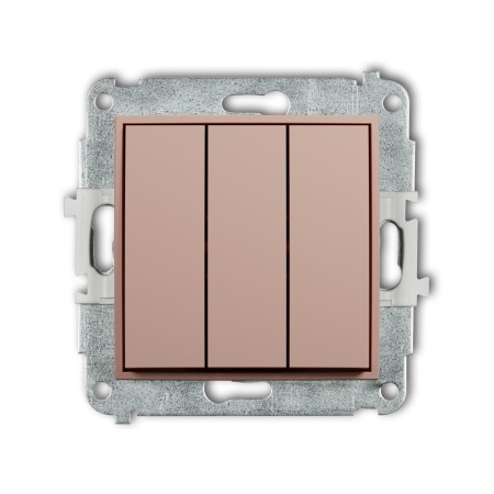 Karlik Seria Mini Mechanizm łącznika potrójnego kolor łososiowy symbol 62MWP-7