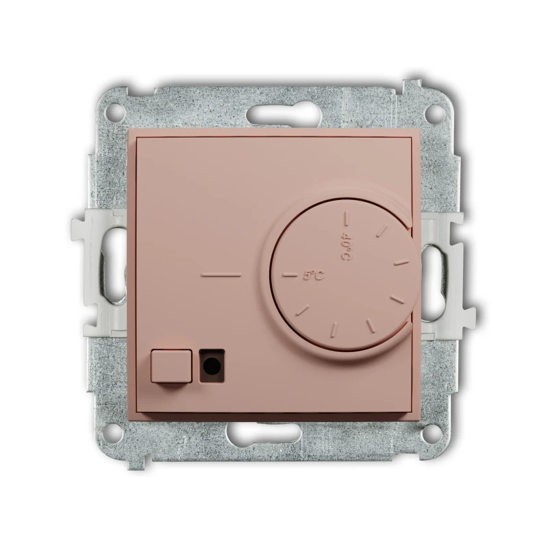 Karlik Seria Mini Mechanizm elektronicznego regulatora temperatury z czujnikiem powietrznym kolor łososiowy symbol 62MRT-2