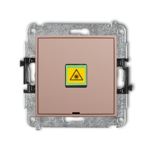 Karlik Seria Mini Mechanizm gniazda światłowodowego/optycznego pojedynczego, bez pola opisowego kolor łososiowy symbol 62MGOPBO-1