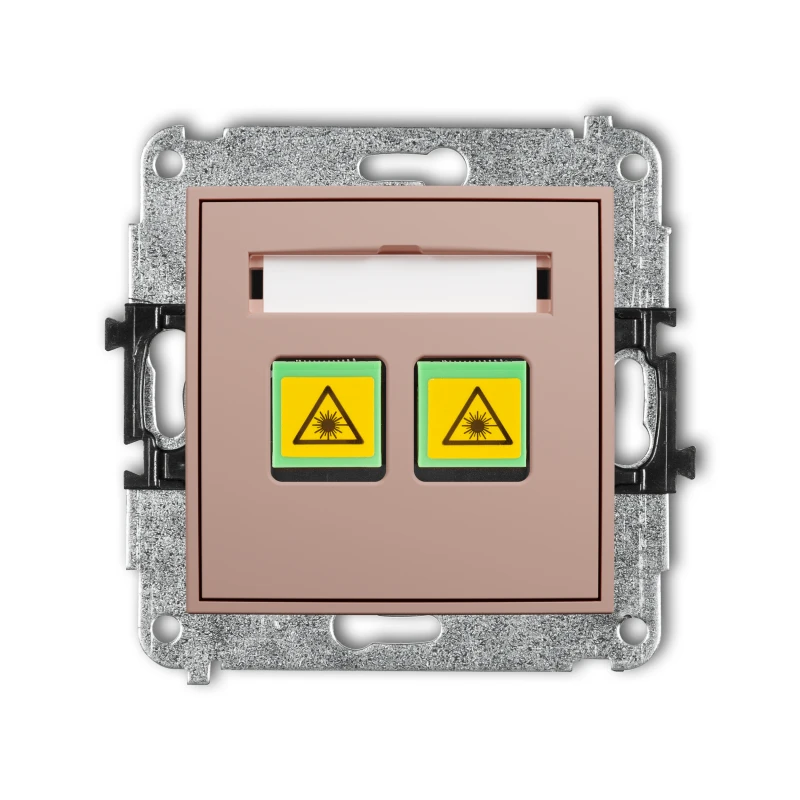 Karlik Seria Mini Mechanizm gniazda światłowodowego/optycznego podwójnego kolor łososiowy symbol 62MGOP-2
