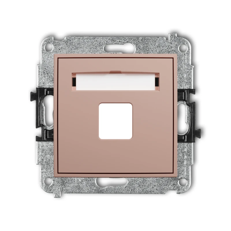 Karlik Seria Mini Mechanizm gniazda multimedialnego pojednczego bez modułu (standard Keystone) kolor łososiowy symbol 62MGM-1P