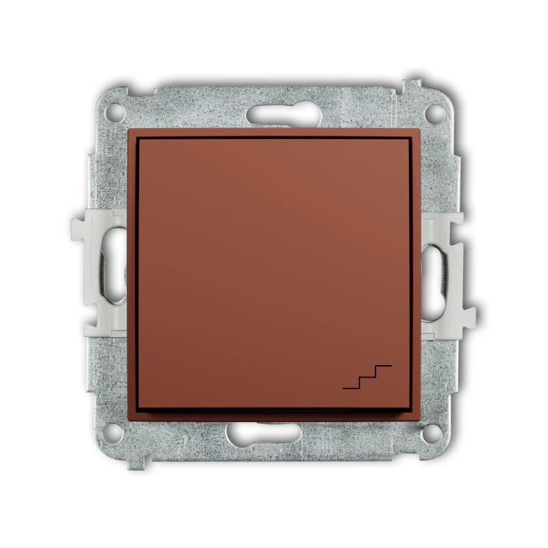 Karlik Seria Mini Mechanizm łącznika schodowego kolor terakota symbol 63MWP-3