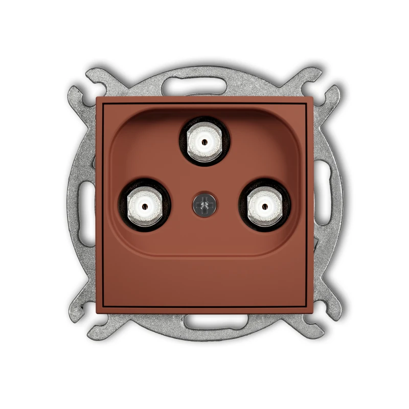 Karlik Seria Mini Mechanizm gniazda multimedialnego 3F DATA (UPC) kolor terakota symbol 63MGMU