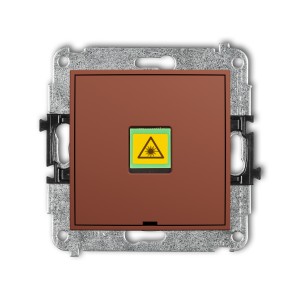 Karlik Seria Mini Mechanizm gniazda światłowodowego/optycznego pojedynczego, bez pola opisowego kolor terakota symbol 63MGOPBO-1