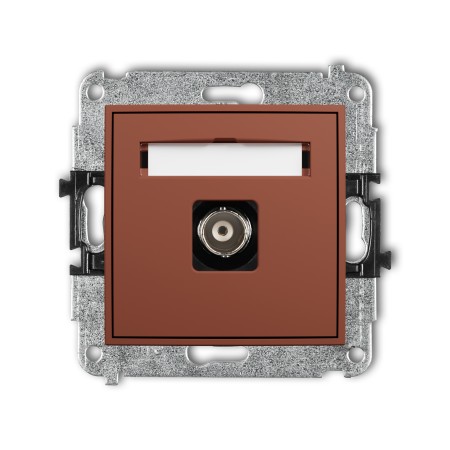 Karlik Seria Mini Mechanizm gniazda pojedynczego BNC kolor terakota symbol 63MGBNC-1