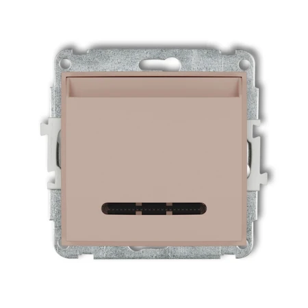 Karlik ICON łososiowy Mechanizm łącznika hotelowego podwójnego (podświetlenie niebieskie) 62ISH-2.2