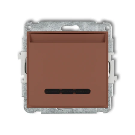Karlik ICON terakota Mechanizm łącznika hotelowego pojedynczego (podświetlenie niebieskie) 63ISH-1.2
